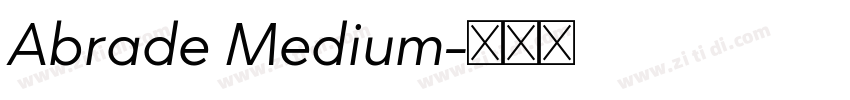 Abrade Medium字体转换